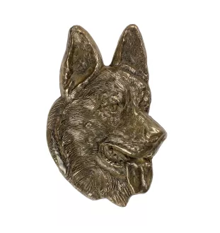Berger allemand, Berger d'Alsace, Berger alsacien II - bas-relief de chien, petit décor, plaque réaliste avec chien de la marque Art-Dog