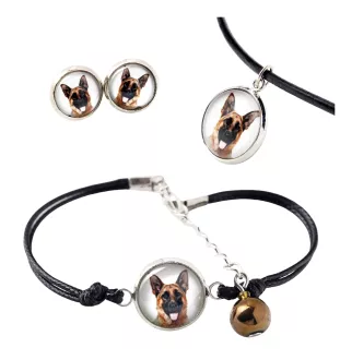 Deutscher Schäferhund - Schmuckset in einer Schachtel, Halskette, Ohrringe, Armband, Produkte der Marke Art-Dog