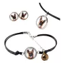 Berger allemand, Berger d'Alsace, Berger alsacien - ensemble de bijoux dans une boîte, collier, boucles d'oreilles, bracelet, produits de la marque Art-Dog