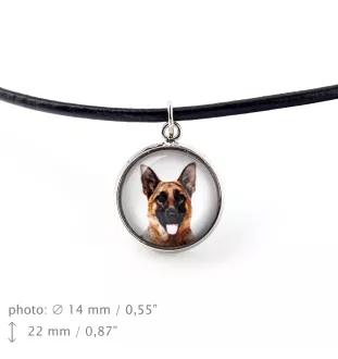 Berger allemand, Berger d'Alsace, Berger alsacien - boîte à bijoux avec votre photo, ensemble collier et boucles d'oreilles, produits personnalisés de la marque Art-Dog