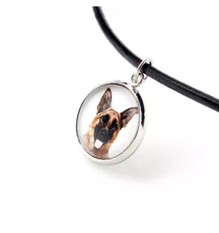 German Shepherd Dog, Alsatian Wolf Dog - jewelry with your photo box, set of necklace and earrings, personalized products from the Art-Dog brand