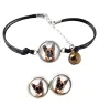 Berger allemand, Berger d'Alsace, Berger alsacien - ensemble de bijoux avec votre photo, accessoire féminin, article fait main, produit fabriqué à la main avec passion pour la création de la marque Ar