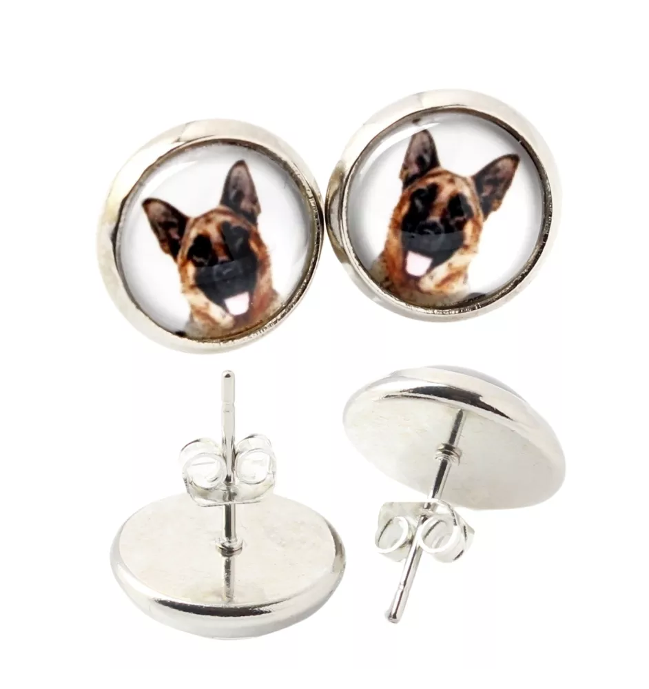 Deutscher Schäferhund - Ohrringe in einer Schachtel, Ihr Foto, handgefertigter Schmuck, Eigenmarke von Art-Dog.