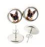 Deutscher Schäferhund - Ohrringe in einer Schachtel, Ihr Foto, handgefertigter Schmuck, Eigenmarke von Art-Dog.