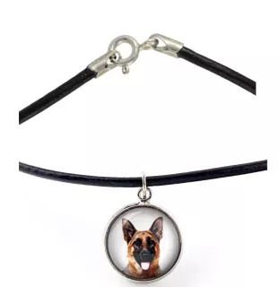 German Shepherd Dog, Alsatian Wolf Dog - necklace in a box, elegant decoration, pendant from the Art-Dog brand