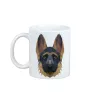 Berger allemand, Berger d'Alsace, Berger alsacien I - tasse avec une photo et un motif de chien géométrique Art-Dog