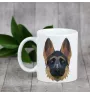 Berger allemand, Berger d'Alsace, Berger alsacien I - tasse avec une photo et un motif de chien géométrique Art-Dog
