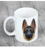 Berger allemand, Berger d'Alsace, Berger alsacien I - tasse avec une photo et un motif de chien géométrique Art-Dog