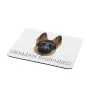 Deutscher Schäferhund I - geometrisches Mauspad mit Bild und Aufschrift von Art-Dog