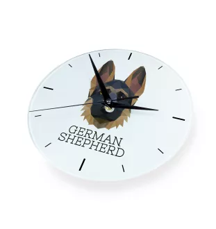 Owczarek niemiecki zegar geometryczny Art-Dog