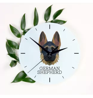 Owczarek niemiecki zegar geometryczny Art-Dog