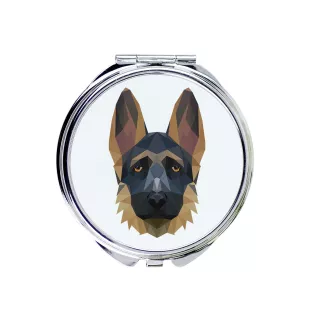 Berger allemand, Berger d'Alsace, Berger alsacien I - miroir avec une image et un motif géométrique de la marque Art-Dog