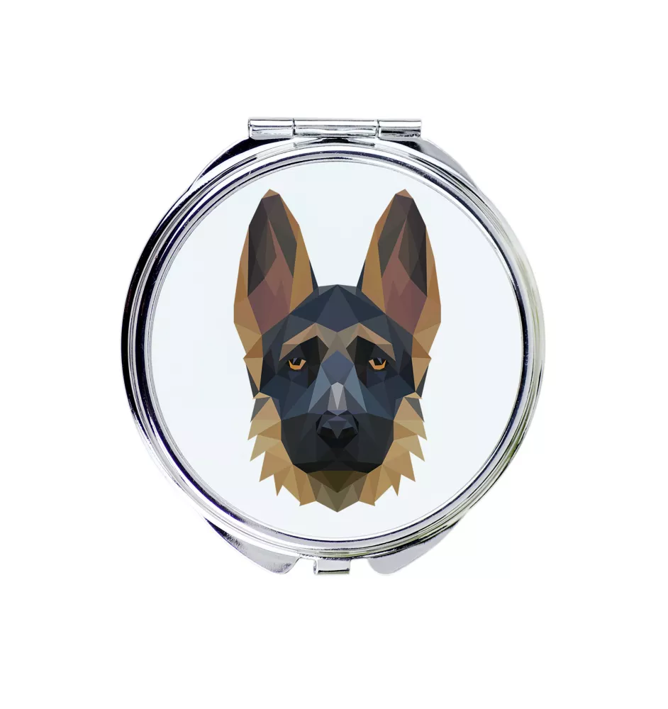 Berger allemand, Berger d'Alsace, Berger alsacien I - miroir avec une image et un motif géométrique de la marque Art-Dog