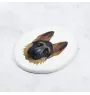 Deutscher Schäferhund I - Fliese mit geometrischem Bild und Schriftzug der Marke Art-Dog