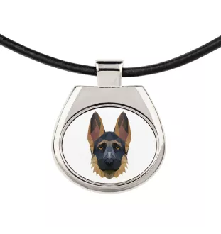 Owczarek niemiecki naszyjnik geometryczny Art-Dog