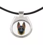 Berger allemand, Berger d'Alsace, Berger alsacien I - collier avec une photo et un motif géométrique de la marque Art-Dog