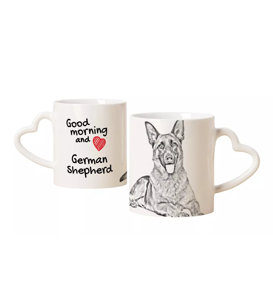 Berger allemand, Berger d'Alsace, Berger alsacien - tasse avec chien, une tasse adorable avec une anse en forme de cœur, un cadeau universel de la marque Art-Dog