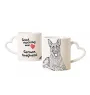 German Shepherd Dog, Alsatian Wolf Dog - cup with a dog, adorable cup with a heart-shaped handle, universal gift from the Art-Dog brand