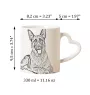 Deutscher Schäferhund - Tasse mit Hund, entzückende Tasse mit herzförmigem Henkel, universelles Geschenk der Marke Art-Dog
