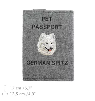 Deutscher Spitz - Dog passport case, document case, gift for the traveller from the Art-Dog brand