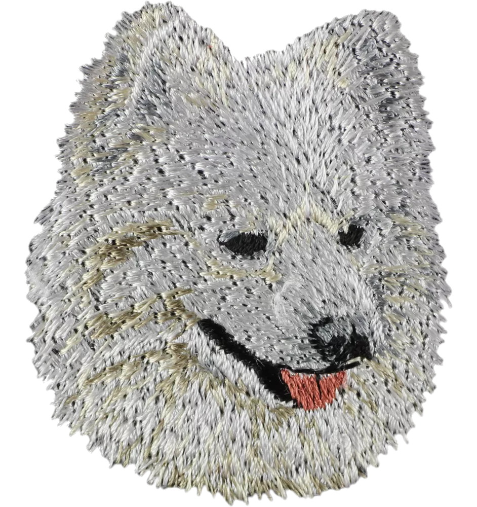 Deutscher Spitz - Hund geformtes Aufnäher, besticktes Patch, einzigartiges Dekor für den Rucksack der Marke Art-Dog