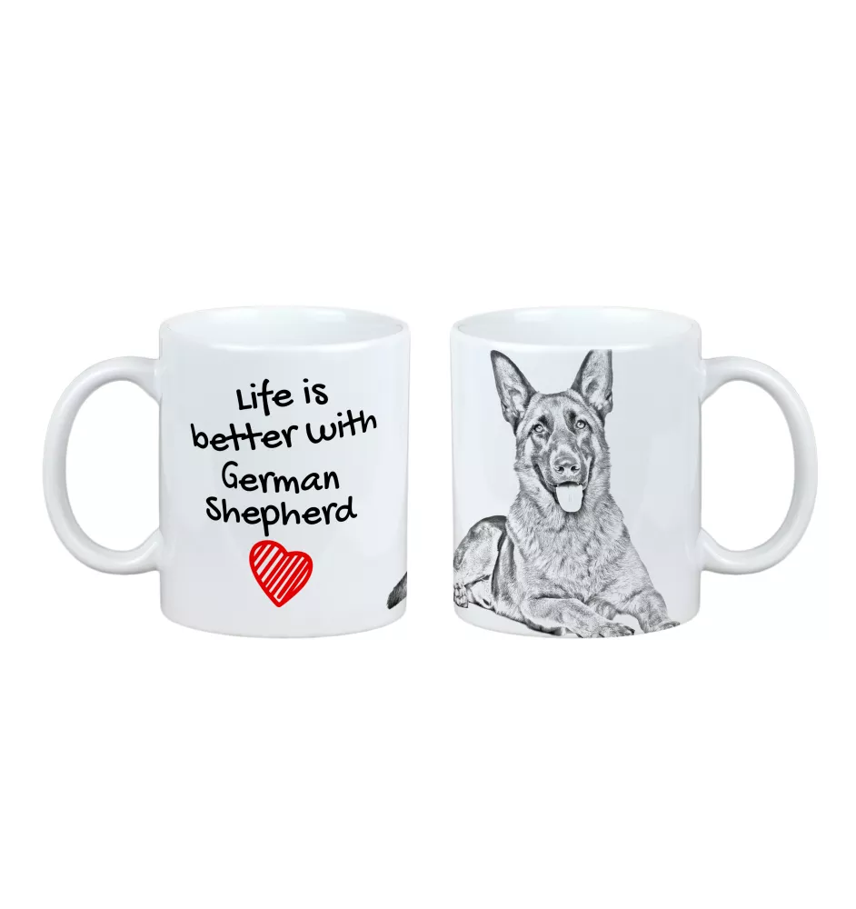 Berger allemand, Berger d'Alsace, Berger alsacien - tasse avec chien, tasse avec photo, cadeau personnalisé de la marque Art-Dog