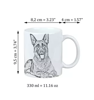 Owczarek niemiecki kubek z psem Makes me happy Art-Dog