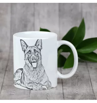 Berger allemand, Berger d'Alsace, Berger alsacien - tasse avec chien, une tasse joyeuse pour les amoureux des chiens, un cadeau personnalisé de la marque Art-Dog