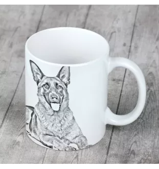 Owczarek niemiecki kubek z psem Makes me happy Art-Dog