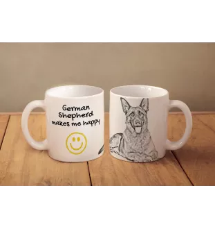 Deutscher Schäferhund - Tasse mit Hund, fröhliche Tasse für Hundeliebhaber, personalisiertes Geschenk der Marke Art-Dog