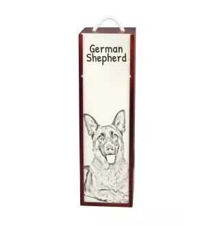 Deutscher Schäferhund - Weinbox mit Hund, Alkoholbox mit Grafik, personalisierte Geschenkbox der Marke Art-Dog