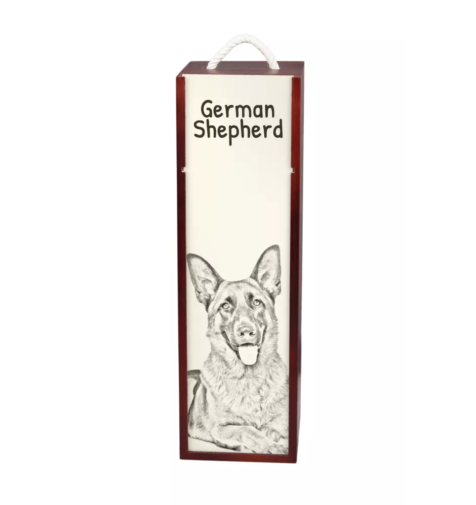 Owczarek niemiecki pudełko na wino z psem Art-Dog