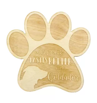 Goldador, Golden Retriever Lab Mix - Tasse Untersetzer, graviert Untersetzer mit Hund, Geschenk für Hundeliebhaber von Art-Dog Marke