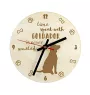 Goldador, Golden Retriever Lab Mix - clock with dog, wooden clock with engraving, personalised clock by Art-Dog