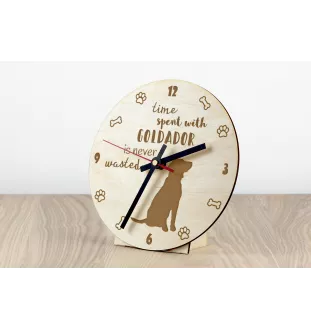 Goldador, Golden Retriever Lab Mix - horloge avec chien, horloge en bois avec gravure, horloge personnalisée par Art-Dog