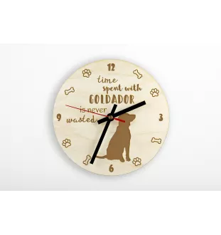 Goldador, Golden Retriever Lab Mix - horloge avec chien, horloge en bois avec gravure, horloge personnalisée par Art-Dog
