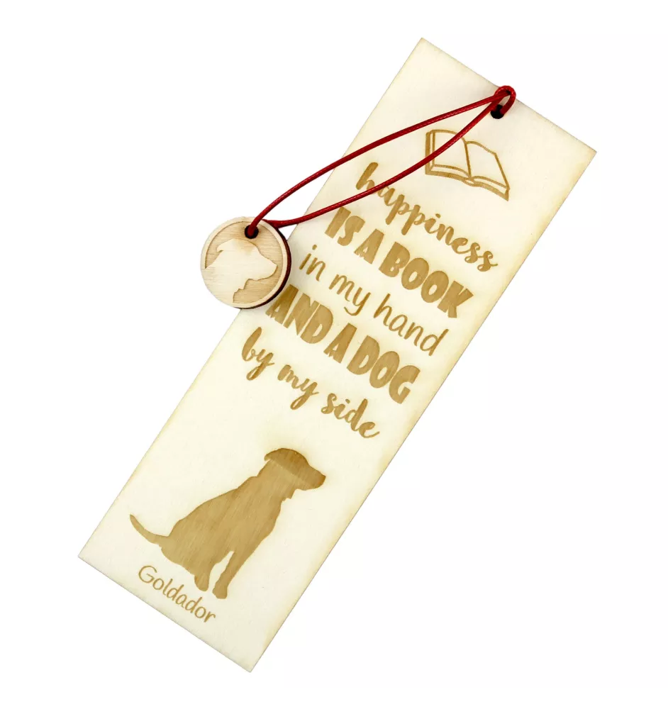 Goldador, Golden Retriever Lab Mix - marque-page pour livre avec chien, marque-page personnalisé, accessoire canin pour les lecteurs de la marque Art-Dog
