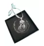 Glen of Imaal Terrier, Irischer Glen of Imaal Terrier - Kristallkugel mit Foto, Hundebild im Kristall, personalisierter Christbaumschmuck von Art-Dog.