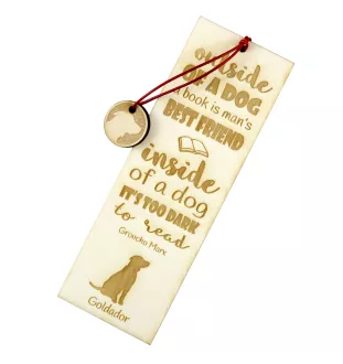 Goldador, Golden Retriever Lab Mix - marque-page pour livre avec chien, marque-page personnalisé, cadeau pour les amateurs de livres de la marque Art-Dog
