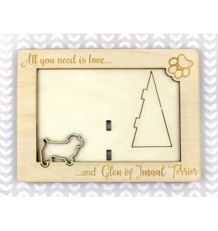 Glen of Imaal Terrier, Irischer Glen of Imaal Terrier - Fotorahmen, gravierter Holzrahmen, ein schönes Gadget für den Hundeliebhaber von Art-Dog