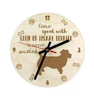 Terrier Irlandais Glen Of Imaal, Glen of Imaal Terrier - horloge avec chien, horloge en bois avec gravure, horloge personnalisée par Art-Dog