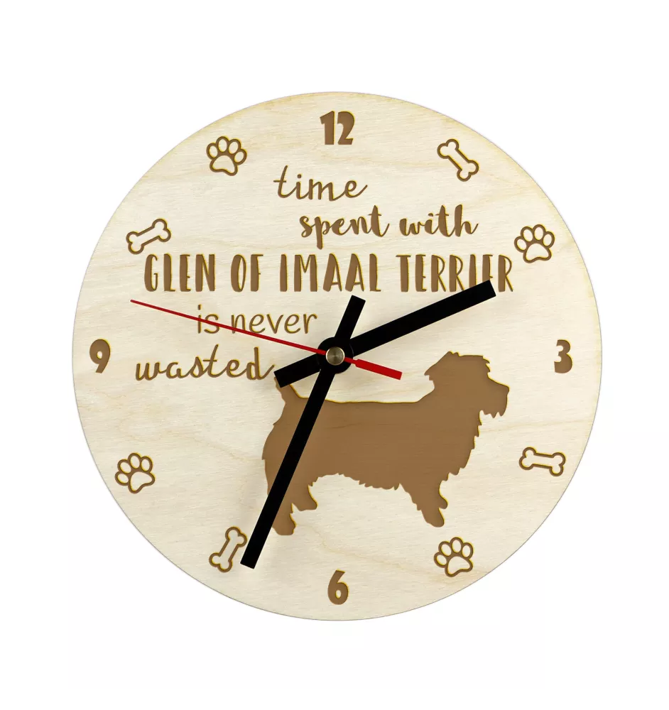 Terrier Irlandais Glen Of Imaal, Glen of Imaal Terrier - horloge avec chien, horloge en bois avec gravure, horloge personnalisée par Art-Dog