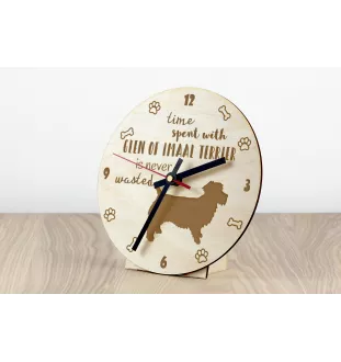 Glen of Imaal Terrier, Irischer Glen of Imaal Terrier - Uhr mit Hund, Holzuhr mit Gravur, personalisierte Uhr von Art-Dog