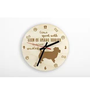 Terrier Irlandais Glen Of Imaal, Glen of Imaal Terrier - horloge avec chien, horloge en bois avec gravure, horloge personnalisée par Art-Dog