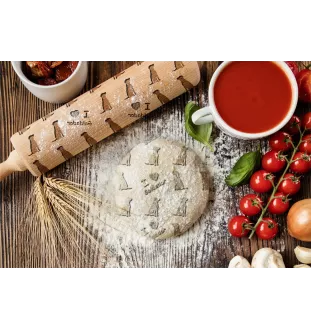 Goldador, Golden Retriever Lab Mix - rolling pin for dough with a dog, patterned rolling pin for ceramics, a gift for a cook from the Art-Dog brand