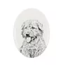 Terrier Irlandais Glen Of Imaal, Glen of Imaal Terrier - une plaque commémorative avec une photo de chien, une plaque funéraire avec une impression, une plaque ovale personnalisée de la marque Art-Dog