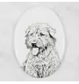 Terrier Irlandais Glen Of Imaal, Glen of Imaal Terrier - une plaque commémorative avec une photo de chien, une plaque funéraire avec une impression, une plaque ovale personnalisée de la marque Art-Dog