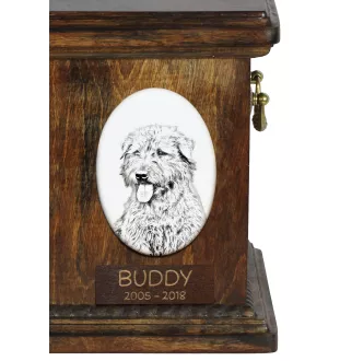 Terrier Irlandais Glen Of Imaal, Glen of Imaal Terrier - une plaque commémorative avec une photo de chien, une plaque funéraire avec une impression, une plaque ovale personnalisée de la marque Art-Dog