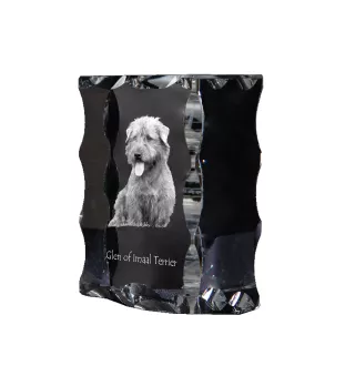 Terrier Irlandais Glen Of Imaal, Glen of Imaal Terrier - cristal avec photo de chien, statuette en verre avec photo, cadre exceptionnel avec photo de la marque Art-Dog