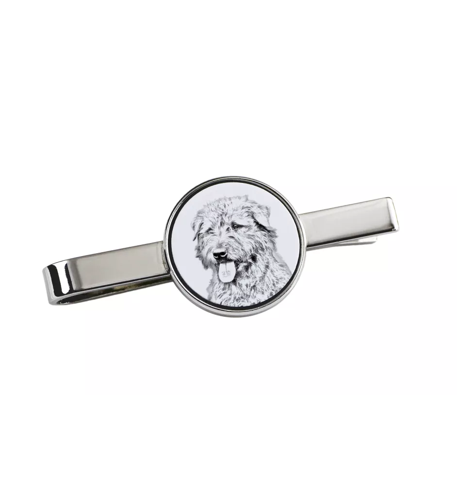 Glen of Imaal Terrier, Irish Glen of Imaal Terrier - tie clip with a dog, personalized tie clip, a unique gift for a man from the Art-Dog brand